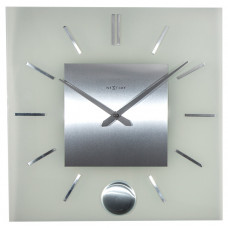 Nástenné hodiny 3146 Nextime Stripe Pendulum Square 40cm