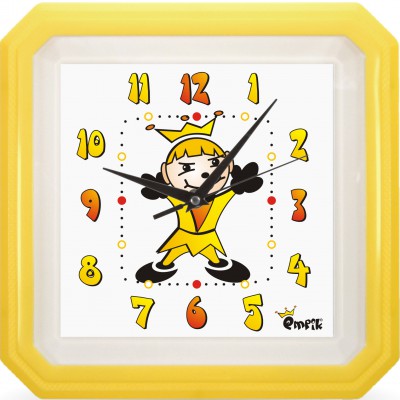 Nástenné hodiny MPM, 2418.10 - žltá, 28cm Nástenné hodiny MPM, 2418.10 - žltá, 28cm