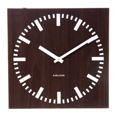 Obojstranné nástenné hodiny Karlsson 5529 wenge 30cm