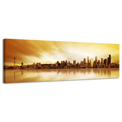 Obraz na plátne Panoráma, Seattle, 158x46cm