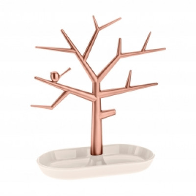 PI: P držiak strom na drobnosti, šedobéžová / medená