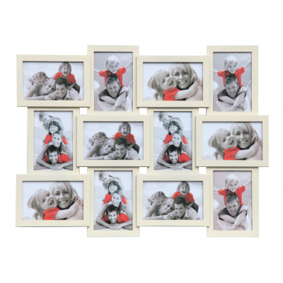 Plastový fotorám pre 12 fotiek 10x15 krémový, 60x46cm Plastový fotorám pre 12 fotiek 10x15 krémový, 60x46cm