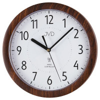 Rádiom riadené nástenné hodiny JVD RH612.9 (25 cm) – tmavé drevo Rádiom riadené nástenné hodiny JVD RH612.9 (25 cm) – tmavé drevo