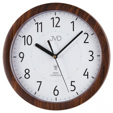 Rádiom riadené nástenné hodiny JVD RH612.9 (25 cm) – tmavé drevo Rádiom riadené nástenné hodiny JVD RH612.9 (25 cm) – tmavé drevo