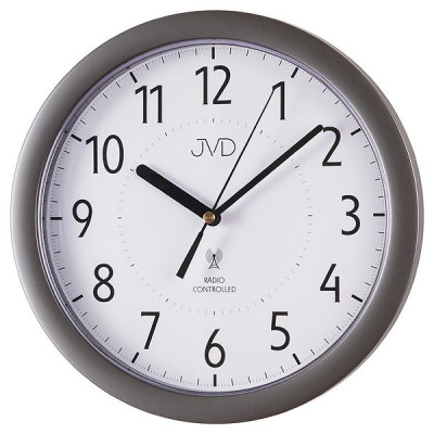Rádiom riadené nástenné hodiny JVD RH612.11 (25 cm) – tmavosivá metalíza Rádiom riadené nástenné hodiny JVD RH612.11 (25 cm) – tmavosivá metalíza