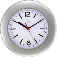 Rádiom riadené hodiny MPM, 2953.70 - strieborná, 25cm Rádiom riadené hodiny MPM, 2953.70 - strieborná, 25cm