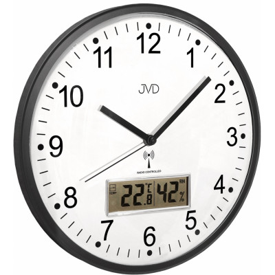 Rádiom riadené hodiny JVD RH78.2 – moderné nástenné hodiny 30 cm s automatickým časom Rádiom riadené hodiny JVD RH78.2 – moderné nástenné hodiny 30 cm s automatickým časom