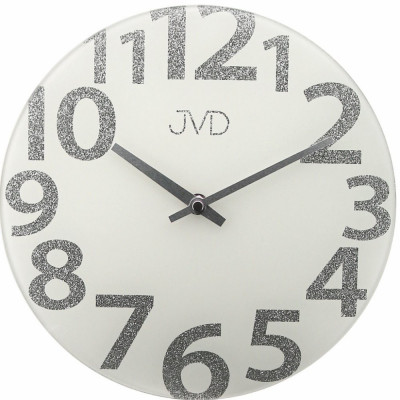 Sklenené dizajnové nástenné hodiny JVD HO138.2, 26cm Sklenené dizajnové nástenné hodiny JVD HO138.2, 26cm