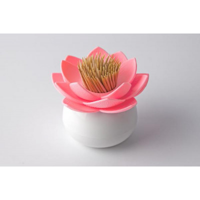Stojanček na špáradlá Qualy Lotus Toothpick Holder, biely-ružový Stojanček na špáradlá Qualy Lotus Toothpick Holder, biely-ružový