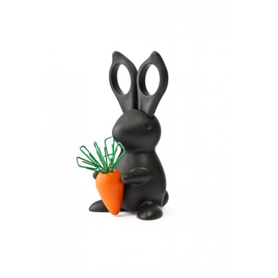 Stojanček s nožnicami Qualy Desk Bunny Scissors, čierny Stojanček s nožnicami Qualy Desk Bunny Scissors, čierny