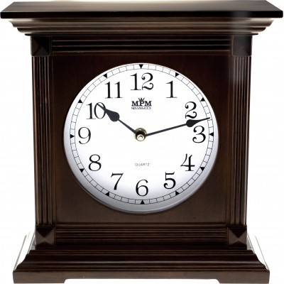 Stolové hodiny MPM, 2705.54 - tmavé drevo, 26cm