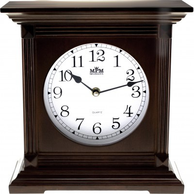 Stolové hodiny MPM, 2705.54 - tmavé drevo, 26cm Stolové hodiny MPM, 2705.54 - tmavé drevo, 26cm