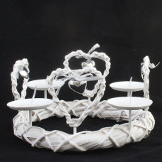Svietnik kovový -Srdiečka, 27cm
