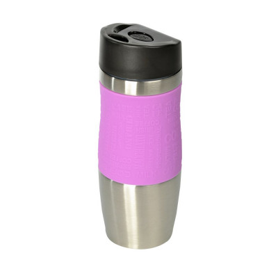 Termohrnček Wellgro, 400 ml z nerezovej ocele, ružový Termohrnček Wellgro, 400 ml z nerezovej ocele, ružový