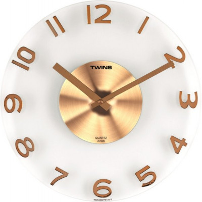 Nástenné hodiny Twins 7006 gold 30cm Nástenné hodiny Twins 7006 gold 30cm