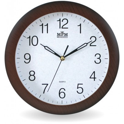 Nástenné hodiny MPM, 2455.52.SW - hnedá tmavá, 28cm Nástenné hodiny MPM, 2455.52.SW - hnedá tmavá, 28cm