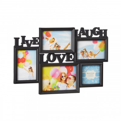 Čierny fotorámik Live Laugh Love, 46x32cm RD9999 Čierny fotorámik Live Laugh Love, 46x32cm RD9999