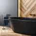 Voľne stojaci kovový držiak na uteráky Relaxdays RD10028914, 86 cm, čierno-hnedý
