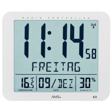 Digitálne hodiny riadené rádiovým signálom AMS 5886, 25cm