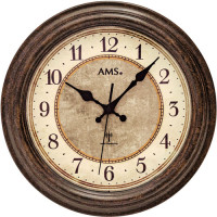 Retro nástenné hodiny AMS 5544 riadené rádiovým signálom – imitácia kovu s patinou, 28 cm Retro nástenné hodiny AMS 5544 riadené rádiovým signálom – imitácia kovu s patinou, 28 cm