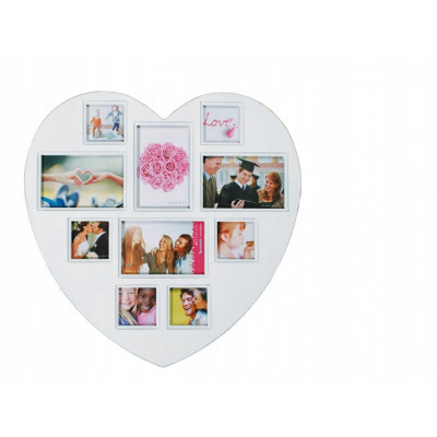 Fotorám srdce Kemi 2419, biely Fotorám srdce Kemi 2419, biely
