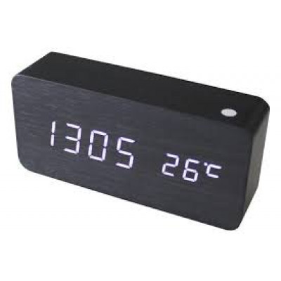 Digitálny LED budík s dátumom a teplomerom GoT6035 White Led, BLACK, 15cm Digitálny LED budík s dátumom a teplomerom GoT6035 White Led, BLACK, 15cm