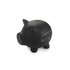 Čierna keramická popisovateľná pokladnička s kriedou Balvi Oink 25533