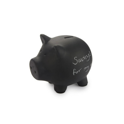 Čierna keramická popisovateľná pokladnička s kriedou Balvi Oink 25533 Čierna keramická popisovateľná pokladnička s kriedou Balvi Oink 25533