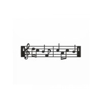 Vešiačik na kľúče nástenný Balvi Music 27445 kov 21cm, čierny