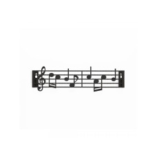 Vešiačik na kľúče nástenný Balvi Music 27445 kov 21cm, čierny