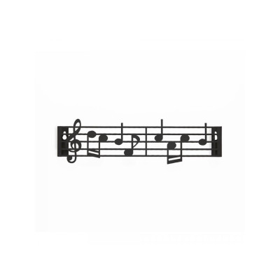 Vešiačik na kľúče nástenný Balvi Music 27445 kov 21cm, čierny Vešiačik na kľúče nástenný Balvi Music 27445 kov 21cm, čierny