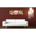 3-dielny obraz s hodinami, Flower, 35x105cm 3-dielny obraz s hodinami, Flower, 35x105cm