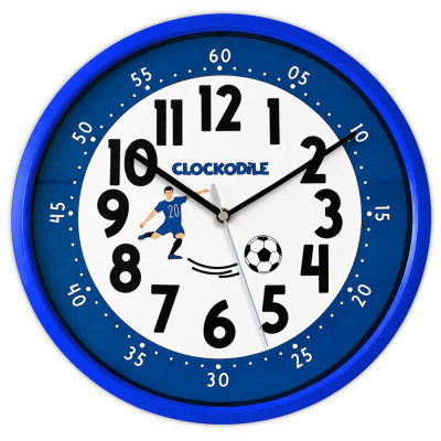 Modré detské nástenné hodiny futbal CLOCKODILE CCS3000 Modré detské nástenné hodiny futbal CLOCKODILE CCS3000