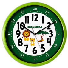 Zelené detské nástenné hodiny lev a mláďa CLOCKODILE CCS3001 Zelené detské nástenné hodiny lev a mláďa CLOCKODILE CCS3001