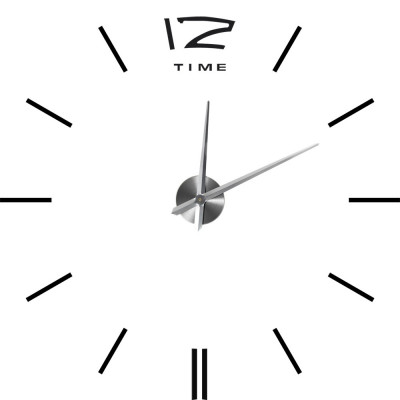 3D Nalepovacie hodiny DIY Clock BIG Time Espa, Čierne 80-130cm 3D Nalepovacie hodiny DIY Clock BIG Time Espa, Čierne 80-130cm