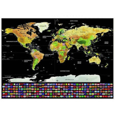Stieracia mapa sveta s vlajkami 82x59cm IS9409 Stieracia mapa sveta s vlajkami 82x59cm IS9409