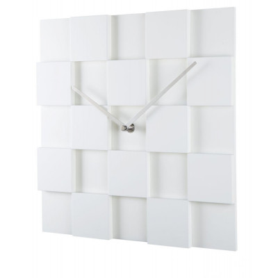 Nástenné hodiny ExitDesign KUBI, biele 30cm Nástenné hodiny ExitDesign KUBI, biele 30cm