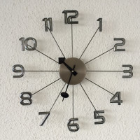 Nástenné hodiny Big Timer grafit ExitDesign 086NK, 50cm
