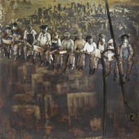 Kovový obraz 100x100cm T130832 Kovový obraz 100x100cm T130832