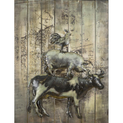 Kovový obraz na dreve 60x80cm G160714 Kovový obraz na dreve 60x80cm G160714