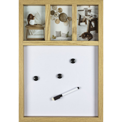 Magnetická tabuľa s fotorámom na 3 fotografie 81WO, 48 cm Magnetická tabuľa s fotorámom na 3 fotografie 81WO, 48 cm