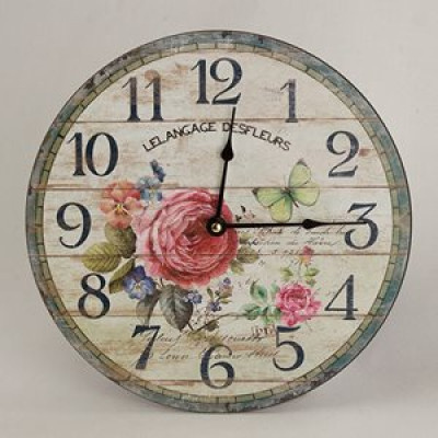 Hodiny nástenné kvety s motýľom Falc C0933, 29cm Hodiny nástenné kvety s motýľom Falc C0933, 29cm