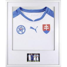 Rám na futbalový dres Falc 5770B, biely