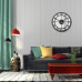Nástenné kovové hodiny Loft Flexistyle z21a, 50cm čierna