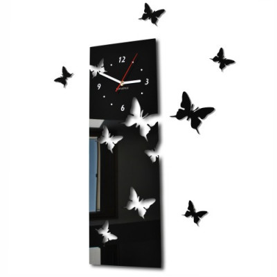 3D Nalepovacie hodiny Motýle SWEEP z39an, čierne 60cm 3D Nalepovacie hodiny Motýle SWEEP z39an, čierne 60cm