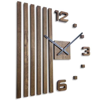 Drevené nástenné hodiny Lamele 60cm FlexiStyle z230-d9-1 Drevené nástenné hodiny Lamele 60cm FlexiStyle z230-d9-1