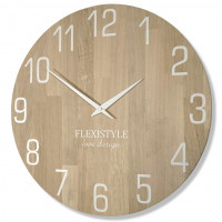 Drevené nástenné hodiny Natur 30cm FlexiStyle z228-2 Drevené nástenné hodiny Natur 30cm FlexiStyle z228-2