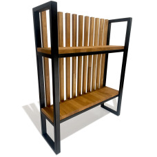 Drevený dvojitý regál FlexiStyle kon2-lam-608020, 80cm
