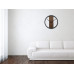 Dubové nástenné hodiny Loft Round 50 cm | Kovový rám z231, hnedá