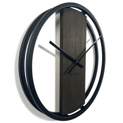 Dubové hodiny Loft Round kovové 50cm, z231 wenge Dubové hodiny Loft Round kovové 50cm, z231 wenge
